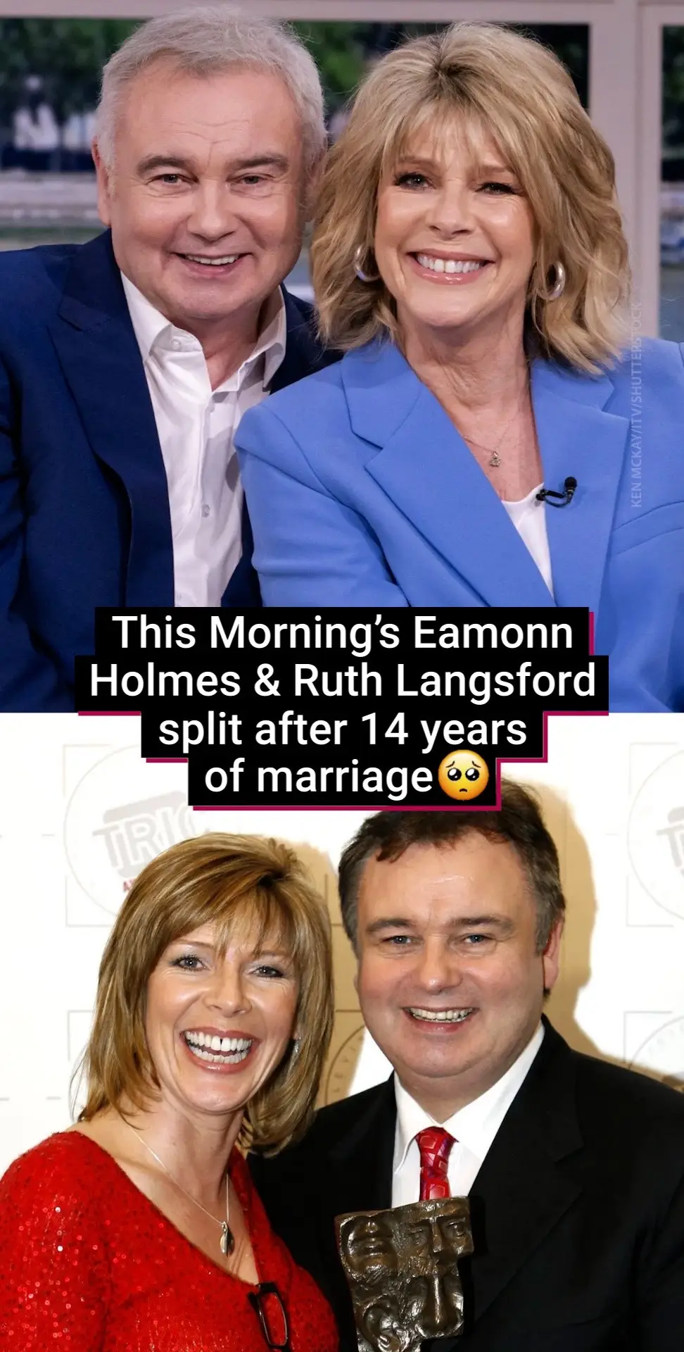 TV’s golden couple Eamonn Holmes and Ruth Langsford have spilt 💔 #eamonnholmes #ruthlangsford #thismorning #thismorningitv #tvcouples #divorce #itv #fyp #trending 