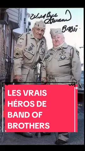 🇺🇸🪖🪂[Les vrais héros de Band of Brothers dans leur uniforme d'époque ... en 2002 !]🪂🪖🇺🇸 À gauche, William 'Bill' Guarnere, de la Easy Company du 2e Bataillon du 506e régiment d'infanterie parachutée de la 101st Airborne Division. Il va sauter au-dessus de la Normandie, combatte aux Pays-Bas et en Belgique lors de la bataille des Ardennes. Il y perd sa jambe droite et est rapatrié aux États-Unis. Il est photographié avec son ami, Edward 'Babe' Heffron, lui aussi de la Easy Company ! Babe rejoint l'unité en juillet, après la Normandie. Il va être de tous les combats. Les deux hommes sont devenus les meilleurs amis du monde 🪂 Babe décédera en 2013, quelques mois avant Bill. Nous avons une pensée pour ces héros.  🪂 Source : Page Band of Brothers (page Facebook) #bandofbrothers #ww2 #wwii #war #dday #normandy #guerre #débarquement 