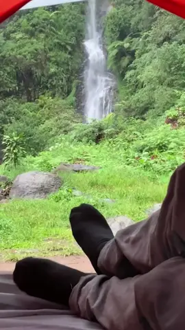 relaxing camp near waterfall #camping #solocamping #campingvibes #waterfall  #Outdoors 