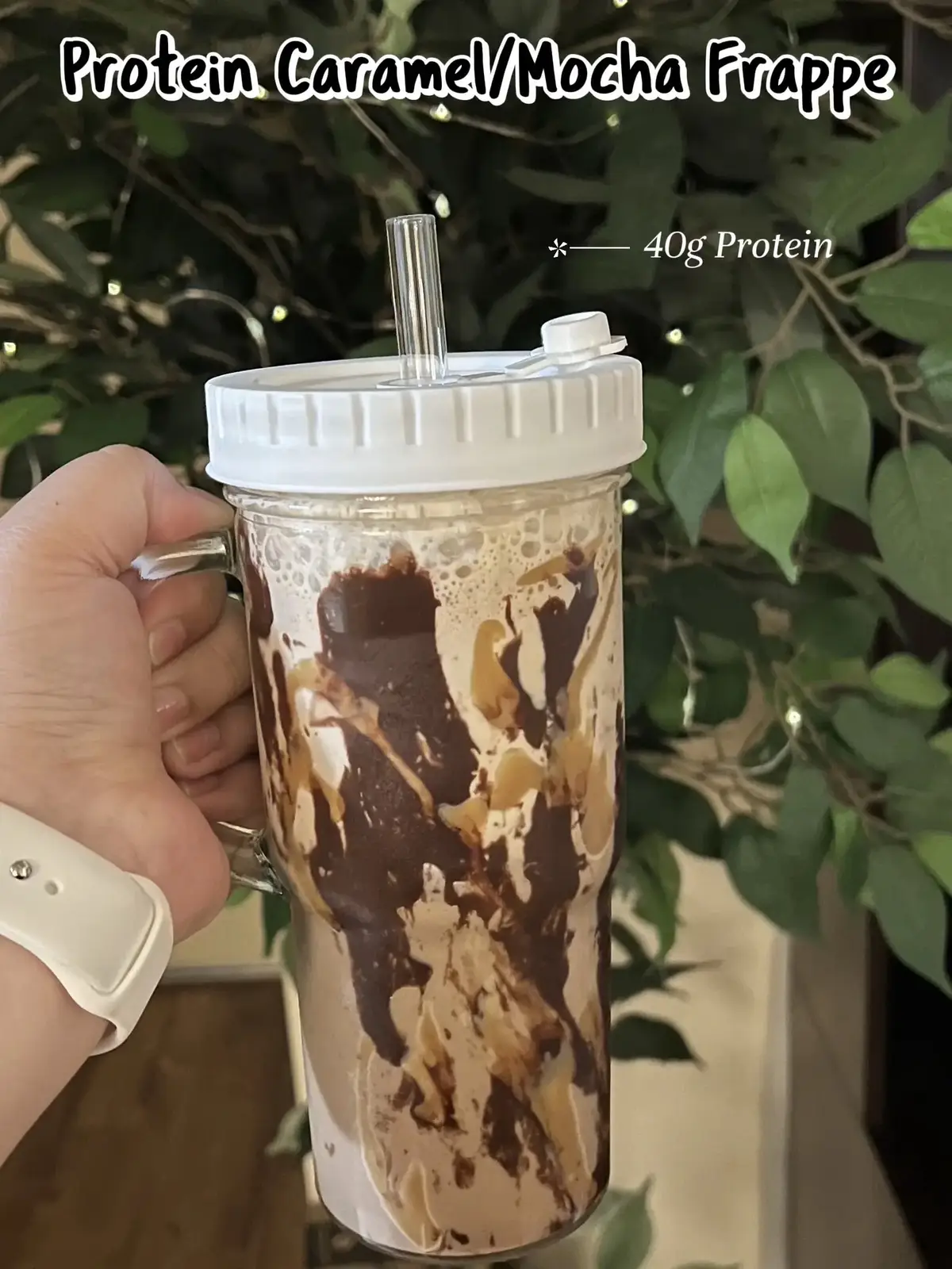 Ingredients (Yield’s 1 Serving) or a little bit more: 🍫 1 Chocolate Fairlife Protein Shake 🍫8 fl oz of Cold Water & Add 1 Scoop of Javy Protein Coffee(You can add more for higher protein intake) 🍫 1 to 2 Tbs of Hershey’s Zero Free Chocolate Syrup(You can add more to your liking) 🍫 1 to 2 Tbs of Smucker’s Sugar Free Caramel Syrup 🍫 1 Squirt of Jordan’s Skinny Sauces Dark Chocolate Expresó  🍫Zero Sugar Whip Cream 🍫Add Any Amount of Ice You’d Like & Blend To You’re Preferred Consistency Instructions: 1️⃣ Add all ingredients to the blender 2️⃣ While that’s blending line your cup with the caramel & chocolate syrup  3️⃣ Once it’s done blending and you have the consistency you want it’s ready to pour into your cute cup😊 4️⃣ Lastly, top it off with Whip Cream & some Caramel & Chocolate Syrup (If you’d like) P.S: This is so delicious😋 plus keeps you full throughout the day. Love that it requires very little ingredients & that it’s ready in no time especially when you need something fast. I enjoy this for breakfast at work & dinner either blended or even just like that. You can also have it at any time of day! Enjoy!☺️ #proteinideas #delicious #healthy #proteincoffee #fairlifeprotein #javycoffee #proteinshake #bariatriccommunity #bariatric #fy #yummy #jordansskinnnysyrup @Lemon8  #lemon8 