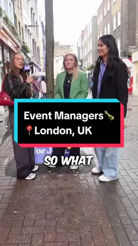 What do you do for a job?🍾 #trending #interview #careeradvice #jobseeker #hired #streetinterview #viral #fyp #london #eventsmanagement 