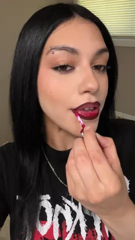 <3 @NYX Professional Makeup lip liner - no wine-ing  nyx butter gloss - red velvet  #lipcombo #lipcombotutorial #nyxlipliner #nyxcosmetics #drugstoremakeupmusthaves #makeupfavorites #redlips #vampylips #lipcombotiktok #makeup #makeuptutorial #lipstick #grungeaesthetic #grunge #alternativ #altmakeup 