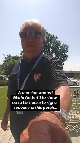 Racing LEGEND Mario Andretti showed up at this fan’s house.  🎥: roadmaven #indycar #sports #racing #Motorsport #indy500 