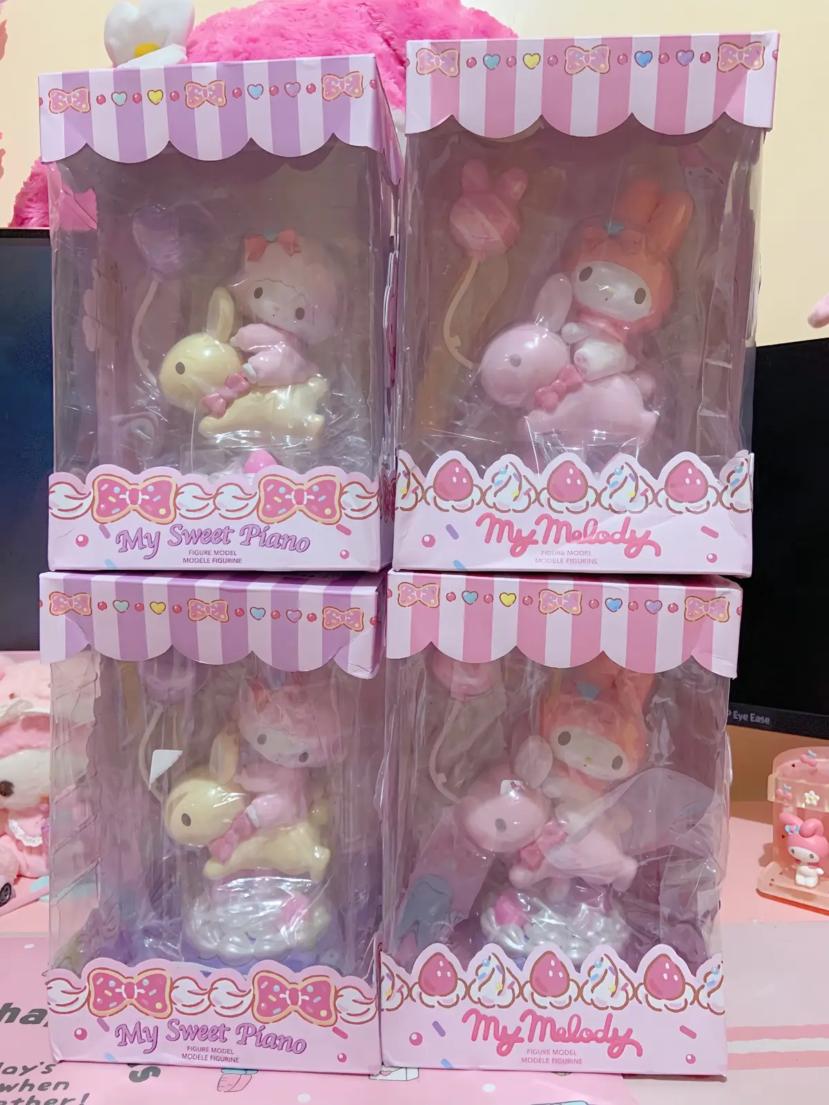 I am selling my extra boxes of the My Melody Sweet Party series from Miniso. (2) My melody - P1250 (2) My sweet piano - P1300 Discount if buying as a set.  Can accommodate layaway/2 gives (+50) I have two extra set onhand.  All boxes show signs of impact from shipping but still in good condition. P50 off on one My Melody with the worst condition of box(bottom). You may dm here or thru IG @miwktea_ to order. Thank you! 😊🌸 #onthisday #mymelody #blindbox #miniso #sanrio #sanriocore #sanrioph #forsale #selling #mymelodynkuromi #japan #kawaii #mysweetpiano #sanriogirl #fyp #fyppppppppppppppppppppppp #fypシ゚viral 