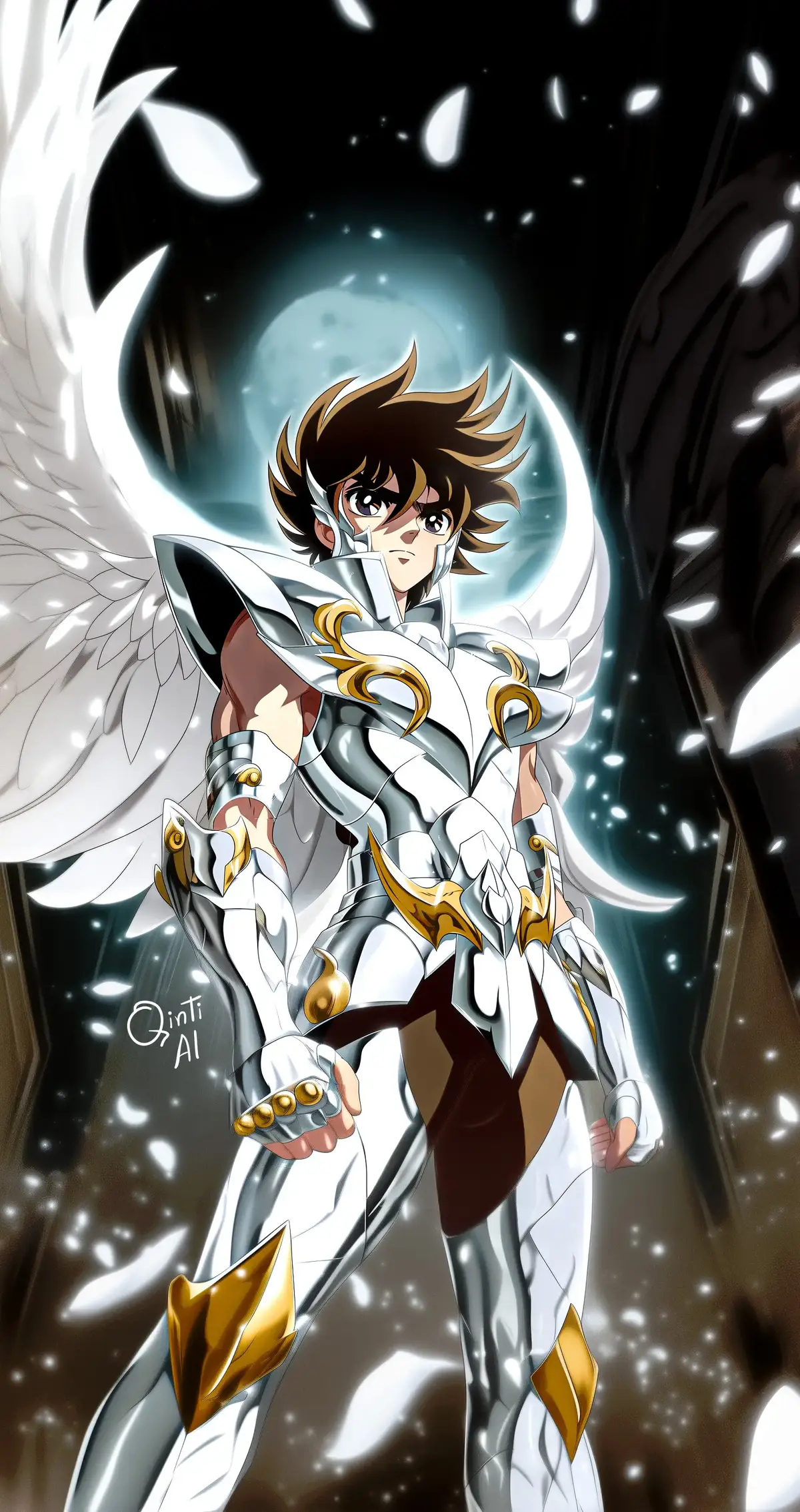 #ai #aiart #midjourney #fyp #anime #animetiktok #caballerosdelzodiaco #saintseiya #seiya #seiyaarmaduradivina