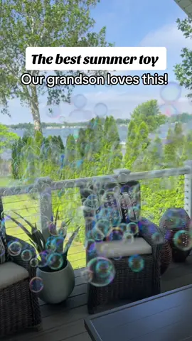 The best toy for summer!  Our grandson loves fhis bubble machine’  So easy to use and so mucf fun’. It comes with a rechargeable battery and bubbles! 😊 #MomsofTikTok #grandmasoftiktok #grandkids #grands #grandkidstoys #bubbles #summertoy