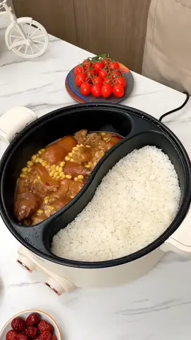 Nồi cơm điện hai ngăn đa năng có thể nấu cơm và các món ăn cùng lúc. Một thứ không thể thiếu cho mọi nhà.#electriccookingpot #recommendedgoodies #homegoodies #kitchenappliances #multifunctional #homeessentials #kitchengoodies 