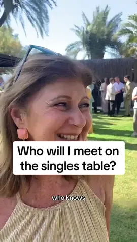 Who will I meet on the singles table? #single #dating #grandmasoftiktok #destinationwedding #wedding #holidayromance 