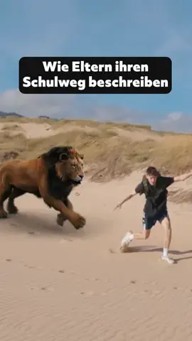 Wie würdet ihr euren Schulweg beschreiben?🦁 #Schulweg #parkour #Eltern #fyp #comedy #challenge #spaß 