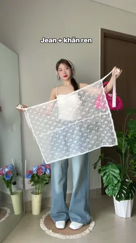 Jean nhưng vẫn thơ thẩn hihi #calemclun #jean #khăn_ren #fyb #goclamdep #LearnOnTikTok #vulaci 
