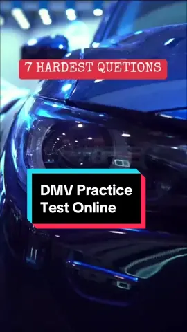 DMV Practice Test: 7 Hardest Questions #dmv #dmvtest  #dmvpracticetest #drivingtest #LearnOnTikTok #driverspermit  #drivingpermit  #drivinglessons  #driverslicense #leftyvlogger