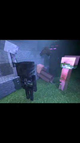 #Minecraft villager bites the curb #fyp #sheen #wholesome #enderman 