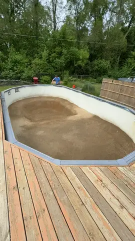 16x32 liner with a deepend! #creatorsearchinsights #swim #fun #Summer #cpquality #sun #fyp #dive #satisfying #foryou #foryoupage #swimmingpool #doughboy #abovegroundpool #constructiontok #construction #project #work #tutorial #satisfyingvideo 