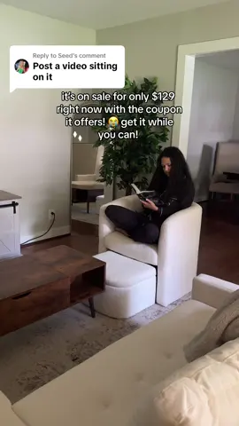 Replying to @Seed I cant believe the price is so low right now! Run!! #accentchair #aestheticdecor #upholstery #whitechair #sofa #livingroomdecor #furniture #aestheticfurniture 