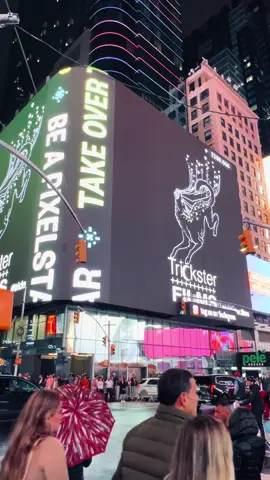 Kirtland Central Lady Broncos in Times Square 💜💛👑🦄