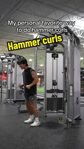 Despite this having a  lengthened focused resistance profile (which matches the leverages if the biceps better than the brachialis/ brachioradialis), the cable cross body hammer curl is my favorite hammer curl variation. If you have trouble “feeling” the brachialis, this is a great option. #fyp #Fitness #gym #bodybuilding 