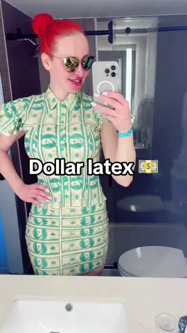 Wearing my dollar latex for dinner tonight #dollar #latex #redhair #florida #usa 