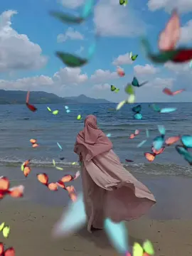 Aku bisa mengeluarkan kupu-kupu 🦋😭🫶 #estetik #myvibes #muslimahsyari💗 