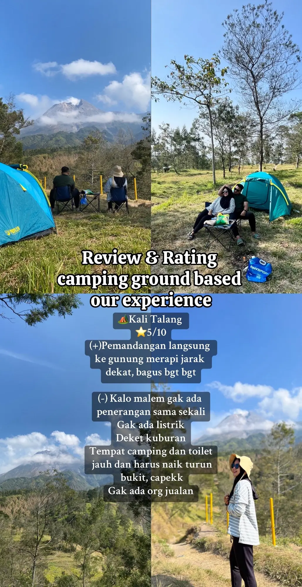 Kebanyakan camping di gunung, krna kami berdua gak tahan panas, sukanya tempat adem 😁 pengen camping dipantai tapi takut gak betah krna kepanasan, pdahal pasti bagus bgt viewnya 🙂 Next Camping kemana lagi yaaa? #camping #campingground #campingkeluarga #campingjogja 