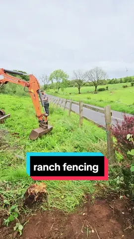 new job started 😎 first job new ranch fencing 💪#fyp #foryou #howto #construction #landscaping #digger #hitachi #dewalt #fencing #gardenproject #country 