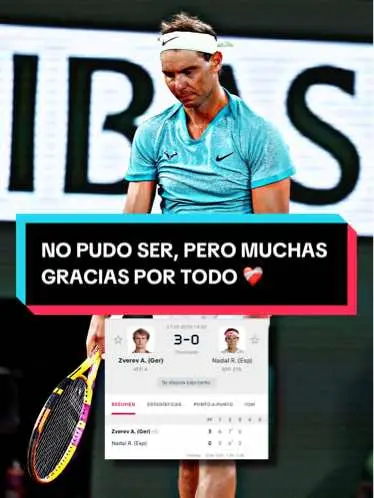 Rafa Nadal cae ante Zverev y… ¿ha sido el último en Roland Garros? 🥲💔 #DeportesEnTikTok #nadal #rafanadal #rolandgarros #tiktokfootballacademy 