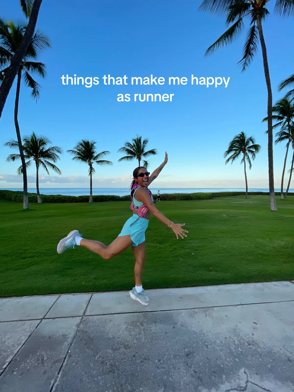 whats makes you happy as a runner?? . #runtok #runningcommunity #slowrunner #beachrun #runclub #strava #rundate #runner #runningjourney 