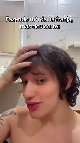 A Autoestima: 🤪 #hair #humor #bangs 