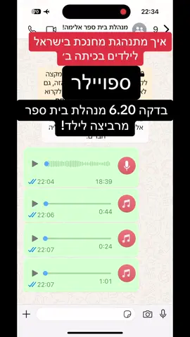 שאלתם את עצמכם איך מתנהגת מחנכת כיתה לילדי הכיתה ששערי בית ספר נסגרים? חשבתם שמנהלת בית ספר מסוגלת להרביץ לתלמיד ? לפניכם הקלטות ממכשיר אזנה שהשתלתי לבני כיתה ב׳. #אלימותזהלאהפיתרון #אלימותבביתספר #מנהלתאלימה @עיריית רמלה @משרד החינוך 