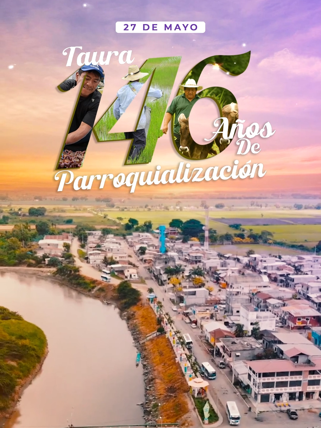 Taura celebra 146 años de Parroquialización. La parroquia Taura, inició sus festividades con un desfile cívico en honor a sus 146 años de parroquialización. Posteriormente se llevó a cabo la sesión solemne, actos que contaron con la presencia de la vicealcaldesa Lcda. Glenda Arteaga, en representación del alcalde Juan Carlos Rivera, acompañada del presidente del GAD Parroquial, Adán Orellana y los concejales Manuel Balladares, Germania Romero y Liuba Cuesta. ¡Loor a Taura por sus 146 años de historia y progreso! #AlcaldíaDeNaranjal #ContigoSiempre #JuanCarlosRivera #Taura