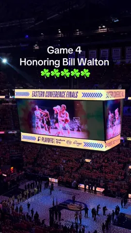 Game 4 of the Eastern Conference Finals : Celtics vs. Pacers. Honoring the legendary Bill Walton ☘️💚 #rip #billwalton #ripbillwalton #game4 #NBA #nbafinals #easternconferencefinals #bostonceltics #indianapacers 