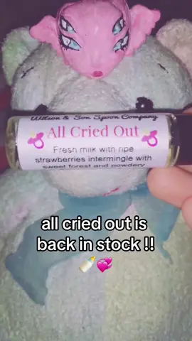 My favorite perfume oil is back in stock !! 🧸🎀 I also recommend this to anyone who wants to try out a sweet perfume since its not overly sweet ☺️ #crybaby #perfume #perfumeoil #rollon #rollonperfume #perfumetok #perfumetiktok #perfumehaul #backinstock #allcriedout #perfumehaul #perfumecollection #perfumereview #perfumerecommendations #sweet #oil #oils #aesthetic #aesthetics #pink #cute #tiktokshop #tiktokshopping #TTSACL #beauty #fragrance #fragrancetiktok #pinkaesthetic #pastel #coquette 
