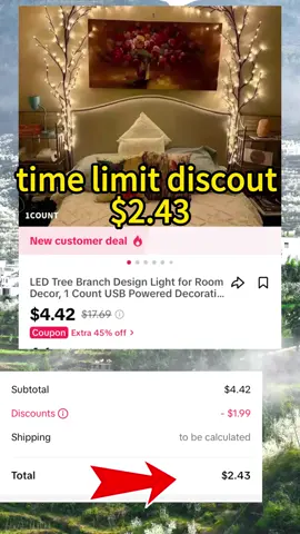 1COUNT LED Tree Branch Design Light for Room Decor, 1 Count USB Powered Decorative Light, Home Decor Ambient Night Lamp for Father's Day Party Wedding Festival, Decor Light Sweet Furniture for Home Decor Set, Spring Decorations for Home, Summer Gift