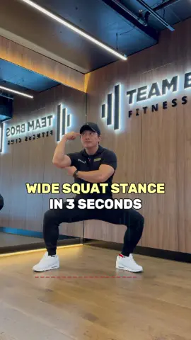 💥 Find Your Perfect Wide Squat Stance in 3 Seconds! 💥 Struggling to find the right stance for your wide squats?  Watch the video and you'll be squatting in no time! 🏋️‍♂️ 1️⃣ Start with both your feet together 2️⃣ Open your feet up with your toes out. 3️⃣  Then, move your heels out as seen in the video. That's it! You're all set! 🍑💪 Try it out and let me know how it works for you! 👇 Remember, this is just one easy technique to quickly find your stance. It may be different for each individual. Adjust as needed to find what works best for you! #teambrosfitness #fitnesstips #squats #widesquat #sumosquats #gymtips #Fitness 