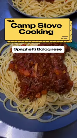 🍝Camp Stove Spaghetti Bolognese 🍝 Cook up a simple but delicious spaghetti bolognese using just your camp stove! Say goodbye to overcomplicated camp stove recipes… Ingredients (from Aldi, prices per pack): • Beef mince - $5.99 • Red Onion - $0.70 • Mushrooms - $3.50 • Bolognese Sauce - $2.00 • Tomato Paste - $1.99 • Carrots - $1.50 • Red Wine - $5.99 • Spaghetti - $0.88 • Garlic - $4.00 Method: 1. Dice red onion & carrots, & slice mushrooms to desired size. 2. Heat olive oil in a pan on your camp stove.  3. Sauté red onion, carrots & mushrooms until softened. 4. Add beef mince and cook until browned, adding garlic.  5. Add some red wine and cook it off.  6. Stir through bolognese sauce & tomato paste & let it simmer until rich & thick. 7. Cook spaghetti in boiling water with a splash of olive oil. 8. Drain the spaghetti and serve with the bolognese sauce.  9. Enjoy.  Happy camping & cooking 🍴✨ #campcooking #campinglife #camping #traveleats #spaghettibolognese #adventuretime #jamesandjosietravel 