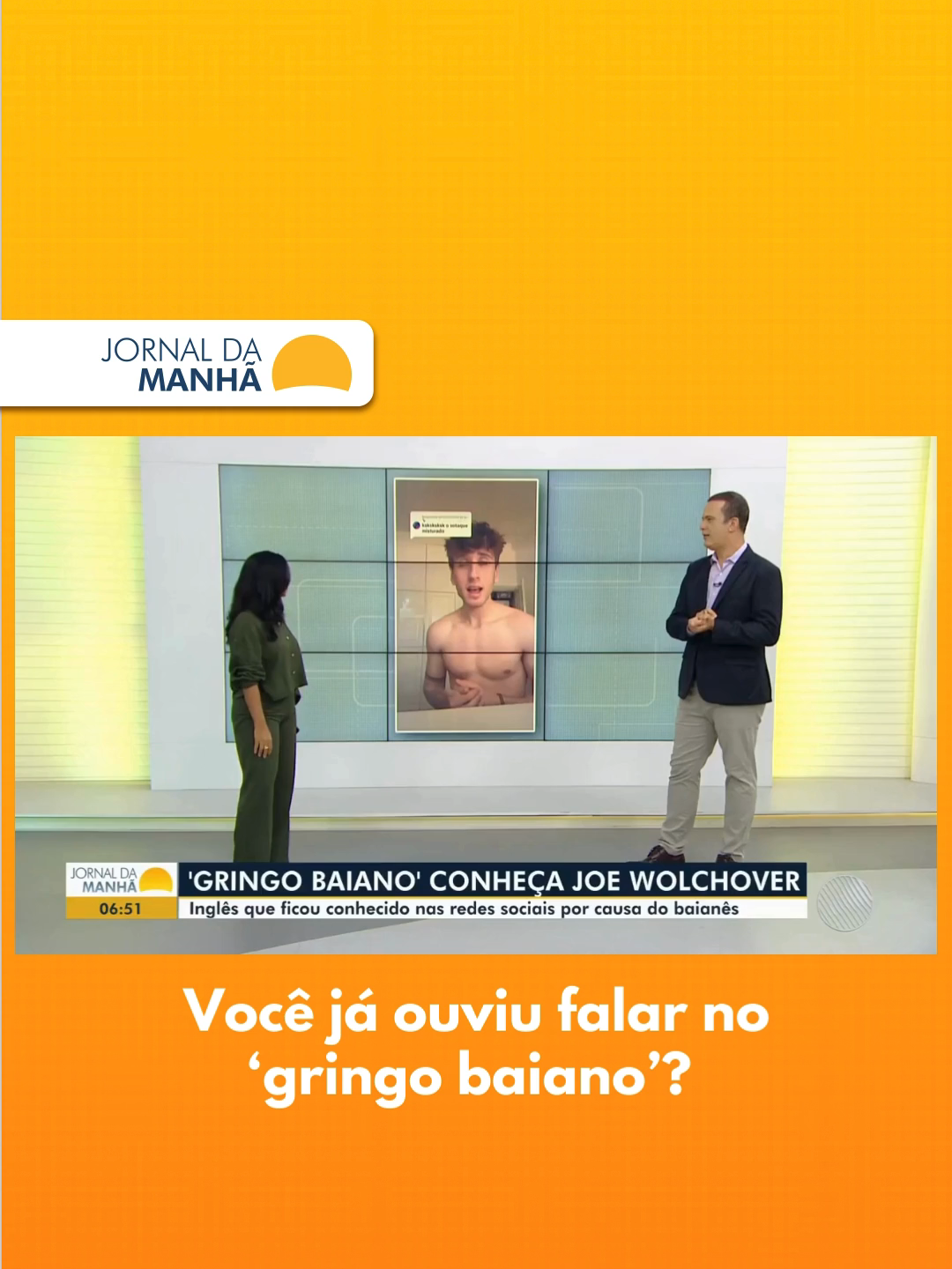 Joe faz sucesso aqui nas redes! 👀 #JornaldaManhã #Jornalismo