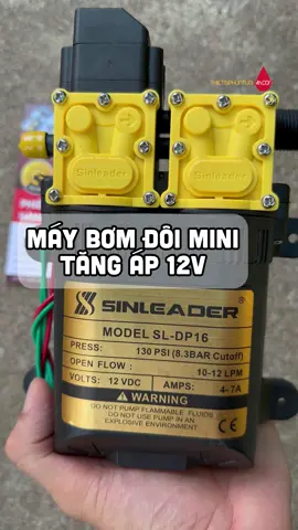 Máy b.ơm đôi mini 12 Sinleader#thietbiphuntuoi24h #bơmmini12v 