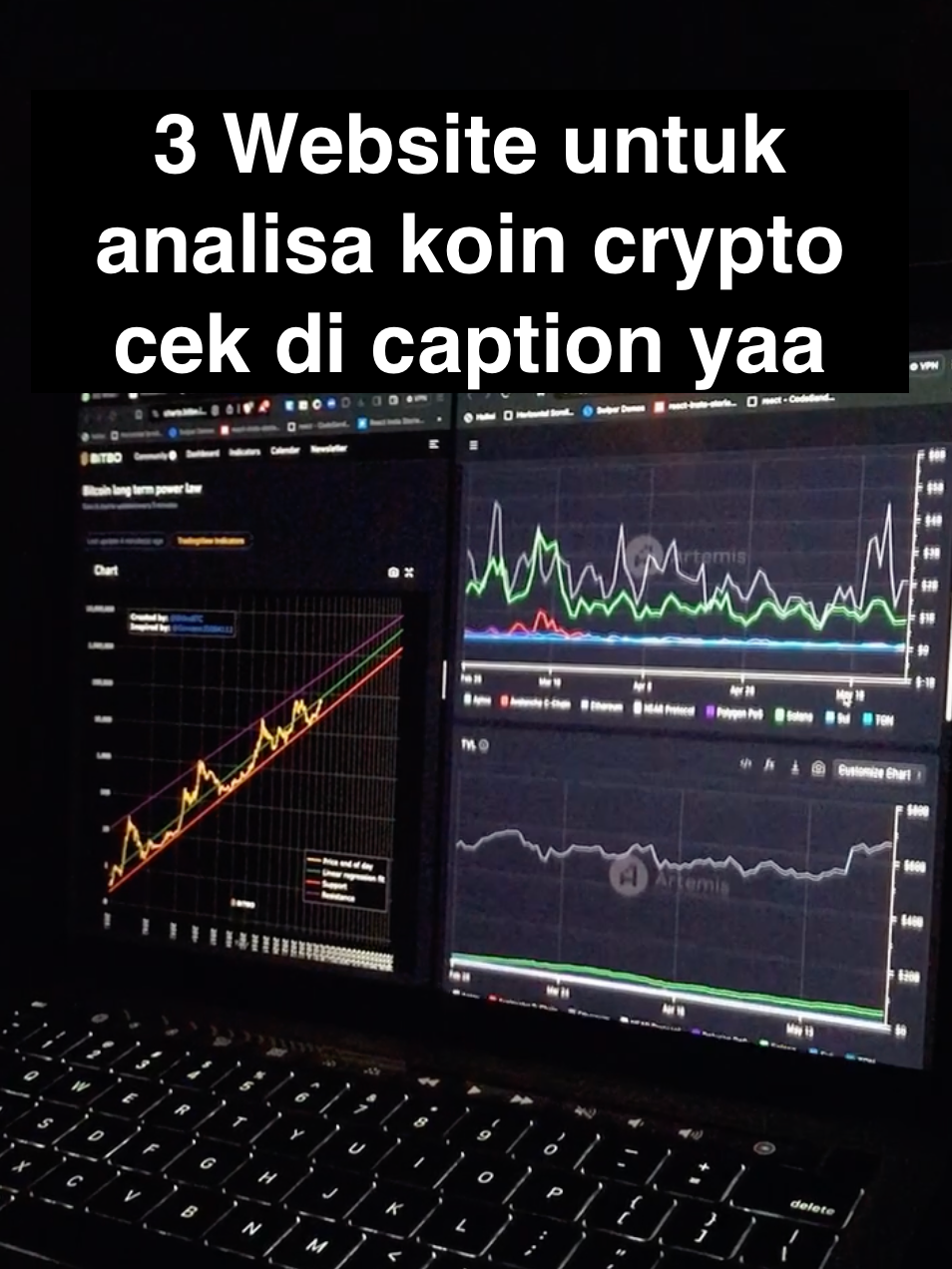 1. https://charts.bitbo.io/ 2. https://app.artemis.xyz/chains 3. https://www.theblock.co/data/on-chain-metrics/bitcoin Semoga bermanfaat ya #trading #btc #bitcoin #crypto #trading #trader #investasi