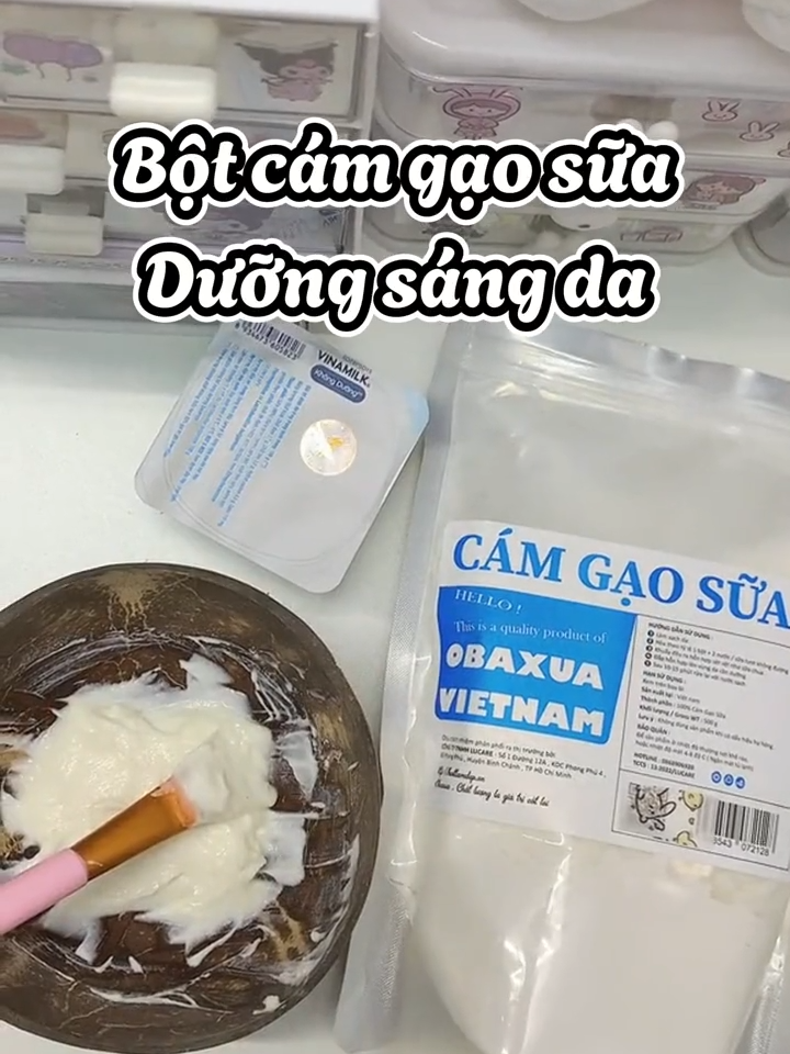Bột cám gạo sữa dưỡng sáng da Obaxua 🙈🙈 #obaxua #reviewlamdep #lamdep #obaxuavietnam #camgaosuanon #botcamgao #matna #duongtrangda #xh #flypシ
