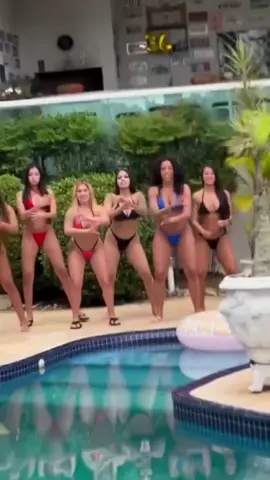 várias gatas dançando um piseiro na piscina #dancatiktok #piscina #piseiro #gatagostosa👌 