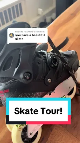Replying to @Heartland  Took me a LONG time to get my kit exactly how I like it. Carbon fiber rollerblades are a little bit tough on the break-in, but they’re absolutely worth the effort. Normal hardshell boots are cool too, though! I used both the Powerslide Zoom 100s and Nexts for he longest time.  Other customizations include waxed laces from Zechy, 90mm 86A Undercover Blank wheels, and a slight inside bias on my frame position since my ankles fall a little more inwards. Thanks for giving me the chance to nerd out about my gear! 😆 #rollerblading #rollerskates #rollerskater #inlineskating #powerslide #nnskates #hcevo 