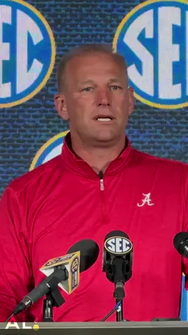 Kalen DeBoer reflects on how he’s approached the challenge of replacing Nick Saban as head coach of #AlabamaFootball, during SEC spring meetings Tuesday. #alabama #alabamacrimsontide #secspringmeetings #nicksaban #kalendeboer #CollegeFootball #rolltide #rtr 