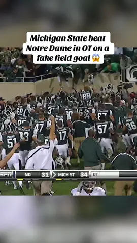 This was a gutsy call 😳 #throwback #gamewinner #overtime #michiganstate #notredame #highlight 