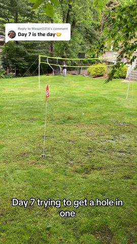 Replying to @Mason0214 i was hoping for day 7 to be my lucky number but two good shots at least for it.  #getbacktogolf the chase for a hole in one on the @SP3 | Backyard Golf & Comedy  the 2nd shortest par 3 in the world.   Thanks to sp4 for inspiration 