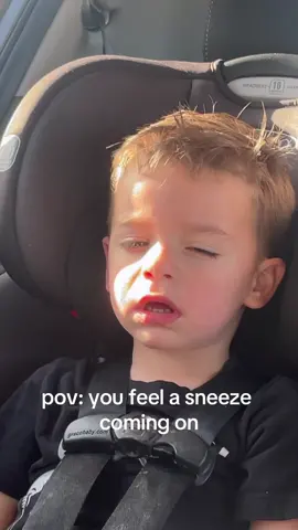 He couldnt let the sneeze escape... #fyp #toddlersoftiktok  #youngmom #sneezeface 