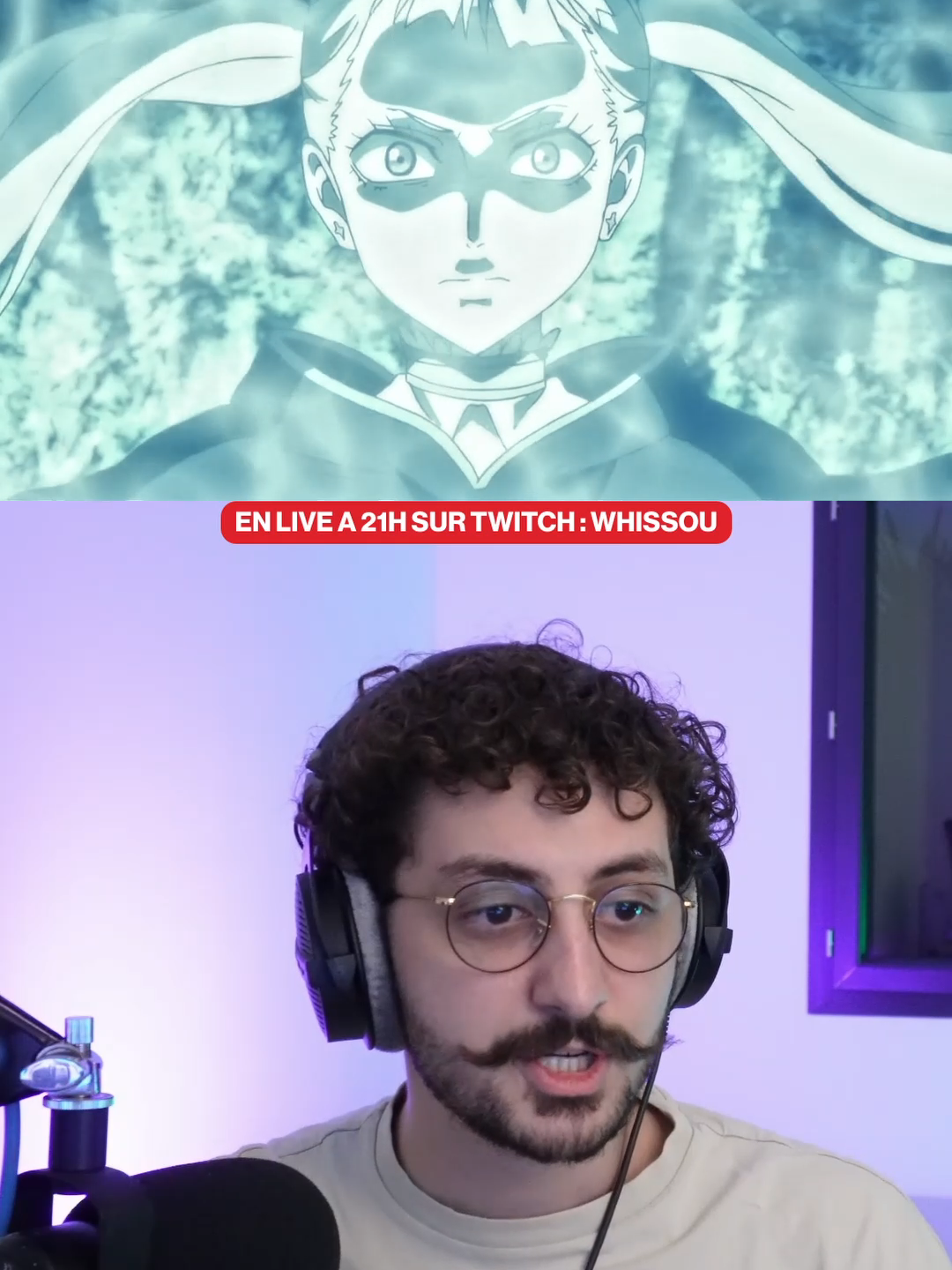 Réaction complète sur Twitch : Whissou ! 21h ! #blackclover #Asta #Yuno #Noelle #noellesilva #mereoleona#fuegoleon#Yami #yamisukehiro#julius#JuliusNovachrono#Licht #animereaction #reaction #whissou