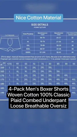 # 4 pcs per pack # men's boxes panties  # woven cotton 100% # tiktokshop  # tinitiny 