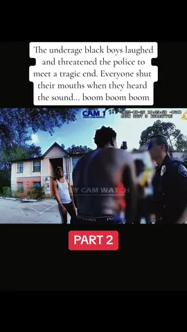 The underage black boys laughed and threatened the police to meet a tragic end. Everyone shut their mouths when they heard the sound... boom boom boom #cops #copsoftiktok #copsontiktok #police #policeofficer #policeoftiktok #fyp #fypシ #foryou #foryoupage #crime #chase #sheriff 