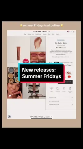 New comeback from summer fridays  #BeautyTok #newreleasesbeauty #summerfridays  #icedcoffee #lipbalm @Summer Fridays 