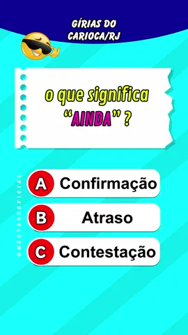 Gírias do Rio de janeiro - Quiz de Gírias Carioca com respostas #quiz #girias #giriascariocas #aprender #perguntaserespostas  #rj 