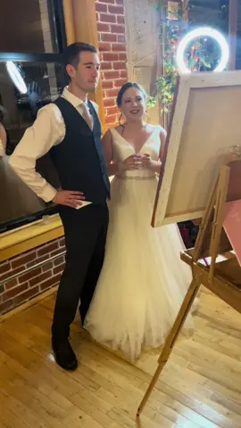 Hiring a Live Painter is an opportunity to have a piece of Art that will live in your home and hwarta forever. Be sure to check out @Libby The Live Painter. She is incredible at what she does. #disneycouple #stlwedding #stlouis 